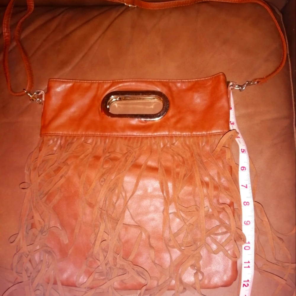 🐘 ALDO brown crossbody/handbag with fringe